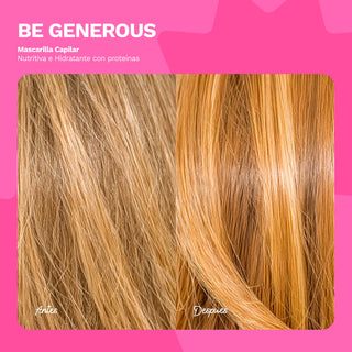 Mascarilla Capilar Nutritiva e Hidratante con proteínas | BE GENEROUS | 240ml