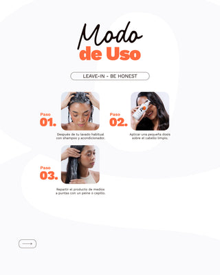 Leave-In sin aclarado | Para cabello normal tendencia grasa | BE HONEST | 120ml