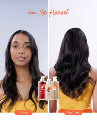 Línea Be Honest | Kit Capilar para cabello normal con tendencia grasa | Con Pro vitamina B5 + totebag de regalo
