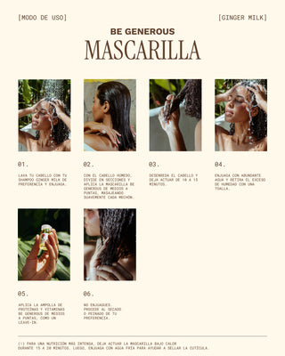 Mascarilla Capilar Nutritiva e Hidratante con proteínas | BE GENEROUS | 240ml